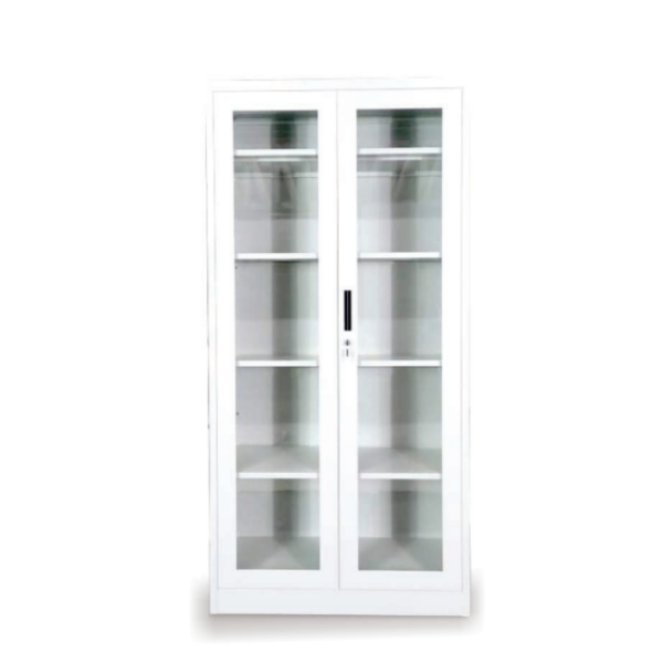 2 doors Sliding Glass Steel Cabinet