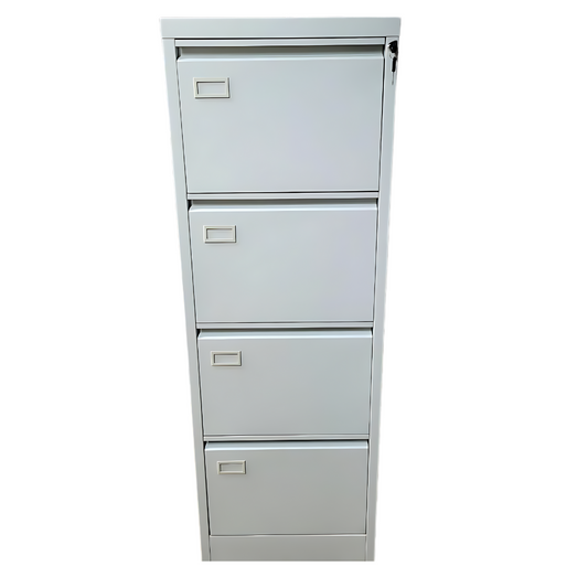 4-Layer Vertical Steel Filing Cabinet with Recessed Handle – Durable & Secure