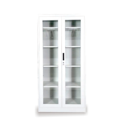 2 doors Sliding Glass Steel Cabinet