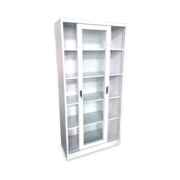 2 doors Sliding Glass Steel Cabinet